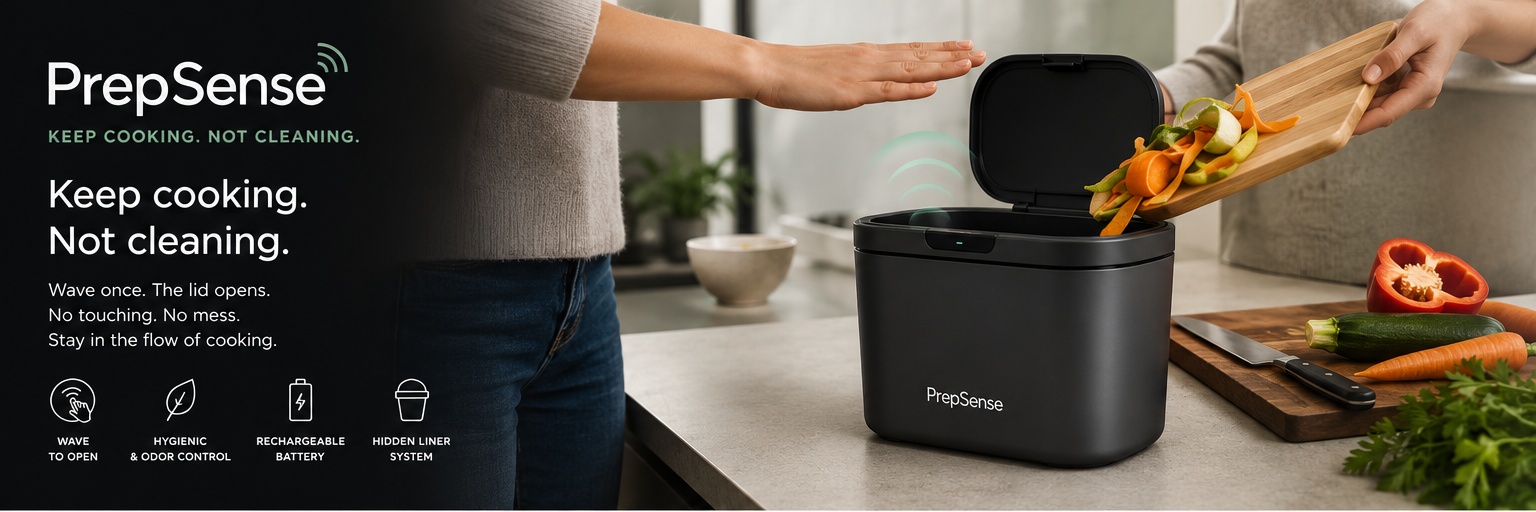 PrepSense Caddy touch-free food waste caddy